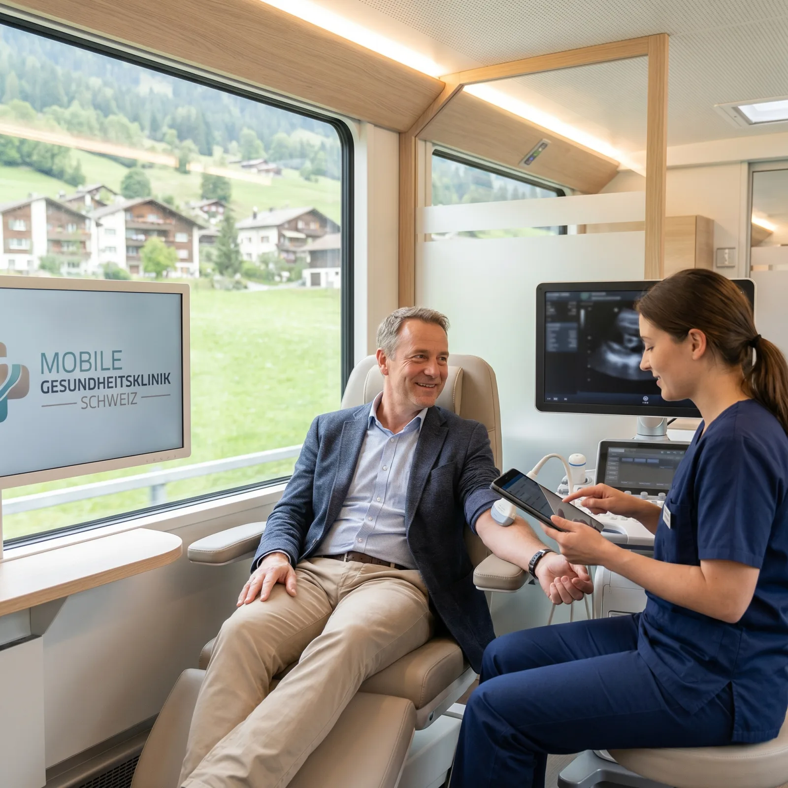 Patient anthropometric measurement with tablet device